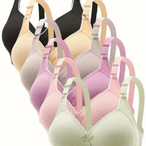 6 Pieces Color Women' Sexy Lace No Wire Bras