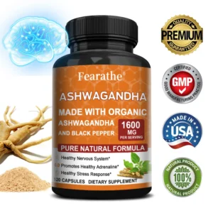 Organic Ashwagandha Root Extract - with Organic Black Pepper - Stress and Mood Support - Powerful Adaptogenic Benefits