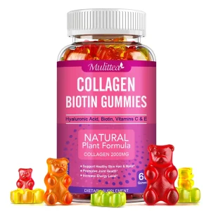 Mulittea Collagen Gummies with Biotin for Hair Growth, Skin Care