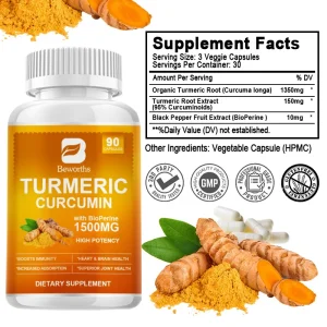 BEWORTHS Pepper Turmeric Capsules High-Quality Joint Support Supplements