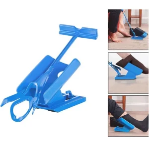 Blue Portable Sock Slider Aid Helper Kit Helps Put Socks On or Off